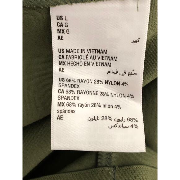 On 34th Women's Size Large High Rise Skinny Trouser Pants Olive NEW - Picture 5 of 6